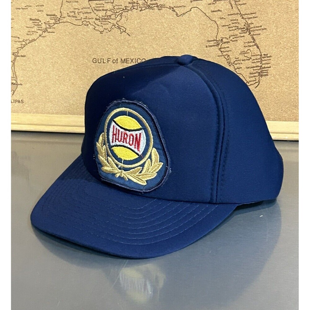 Vintage HURON  Patch Front  Trucker Hat/Cap Full Foam Wear-Guard